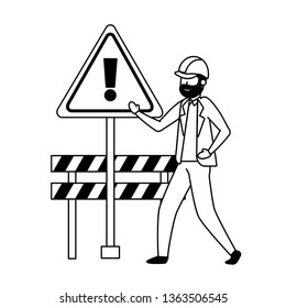contractor man barrier