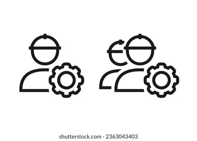 Contractor profile icon. Illustration vector