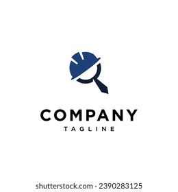 Contractor searching logo icon vector template.eps