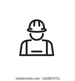 Contractor Trendy Flat Icon Design Building and Construction Theme