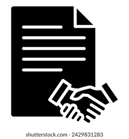 Contracts icon line vector illustration