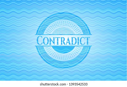Contradict water representation emblem. Vector Illustration. Detailed.