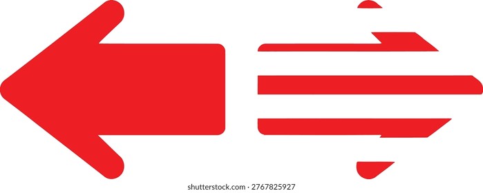 Contradictory arrows symbolizing reverse and forward directions Vector