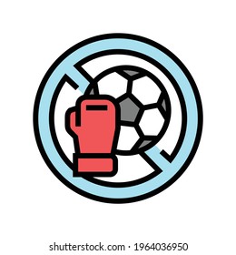 contraindicated sport exercises color icon vector. contraindicated sport exercises sign. isolated symbol illustration