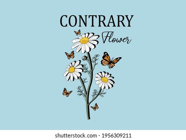 contrary pappilon butterfly daisy spring dreamer butterflies and daisies positive quote flower design margarita 
mariposa
stationery,mug,t shirt,phone case fashion slogan  style spring summer sticker 