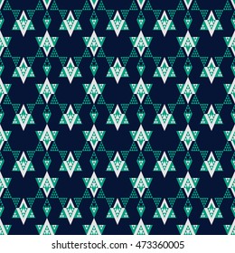Contrast Abstract Geometric Pattern with Triangles. Vector Background Illustration with Repeatable Elements. Seamless Ornament for Design.