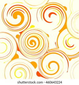 Contrast Abstract Vector Background with Swirls. Bright Extraordinary Illustration for Design.