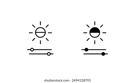 Contrast adjustment icon design with white background stock illustration