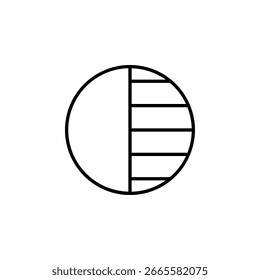 Contrast Adjustment Icon for Mobile Interface