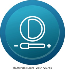 Contrast adjustment Line Button Vector Icon Design