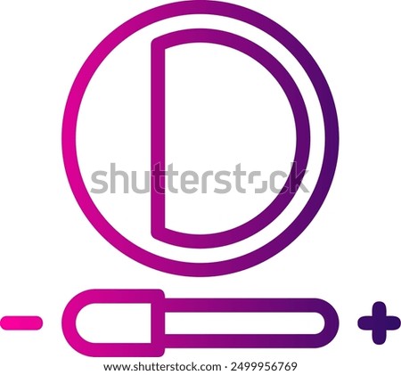 Contrast adjustment Line Gradient Vector Icon Design