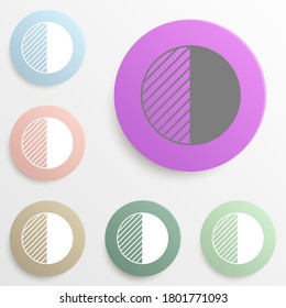 Contrast badge color set. Simple glyph, flat vector of web icons for ui and ux, website or mobile application
