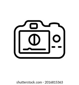 Contrast balance mode icon, Line Vector graphics