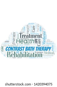 Contrast Bath Therapy word cloud. Wordcloud made with text only.