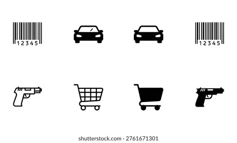 Contrast between restricted and unrestricted items in barcoded visual representation