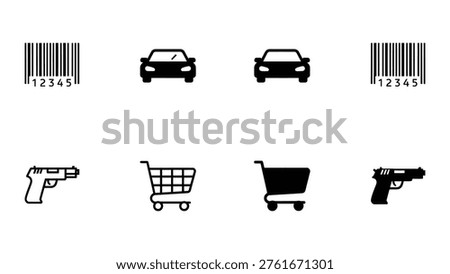 Contrast between restricted and unrestricted items in barcoded visual representation