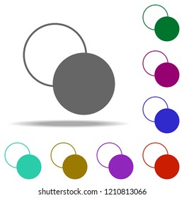 contrast black and white icon. Elements of photography in multi color style icons. Simple icon for websites, web design, mobile app, info graphics