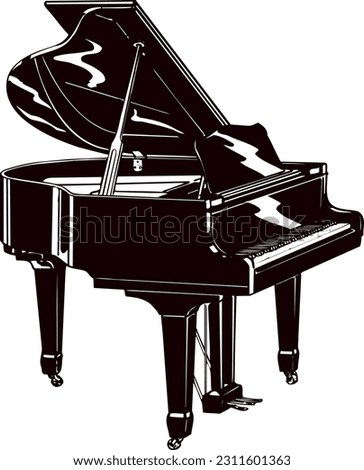 The contrast of black and white on the multi-sound piano Foto d'archivio © 