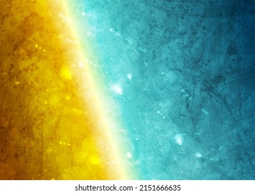 Contrast Blue And Orange Shiny Textural Background. Vector Design