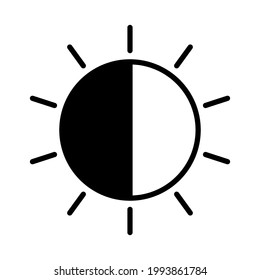 Contrast button, brightness setting icon. Web icon element for mobile concept and web applications.Vector illustration.