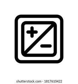 Vector de contorno de icono de contraste (cámara)