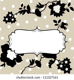 Contrast card with abstract background & text box for Your design