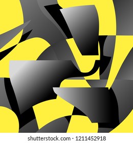 Contrast and color background. Vector illustration for poster or banner.Fragments of three-dimensional modules on an isolated background.