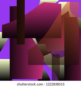 Contrast and color background.Bright volumetric backdrop creates a sense of contrast and volume. Vector.