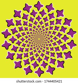 Contrast color optical illusion design