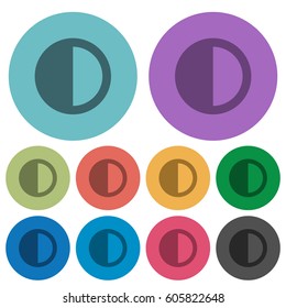 Contrast control darker flat icons on color round background