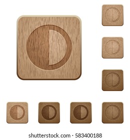Contrast control on rounded square carved wooden button styles