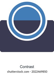 Contrast  or Editing Tools Icon Concept