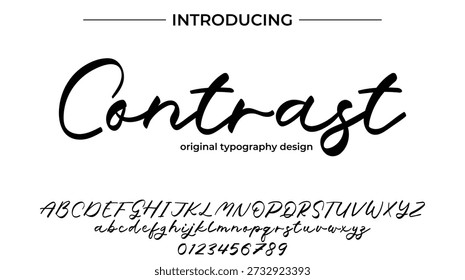 Contraste - Elegante fuente de guion para un diseño suave y tipografía creativa