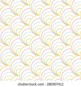 Contrast fan background. Based on Traditional Japanese Embroidery. Abstract Seamless pattern. Based on Sashiko stitching. Colorful texture. For decoration or printing on fabric.