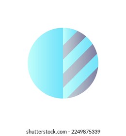 Contrast flat gradient color ui icon. Photo editor instrument. Adjust light and dark parts of picture. Simple filled pictogram. GUI, UX design for mobile application. Vector isolated RGB illustration