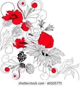 Contrast floral background