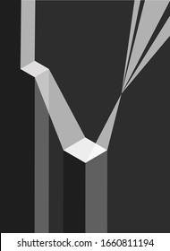 fondo de geometría de contraste. Composición de formas fluidas. Arte vectorial de color claro abstracto con líneas geométricas para aplicaciones y web