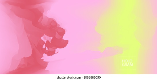 Contrast Holographic Vector Background. Horizontal Glam Colour Iridescent Texture. Funky Gradient Neon Cool Teal Wallpaper. Defocused Lights, Contrast Holographic Background, Bright Luxury Texture.