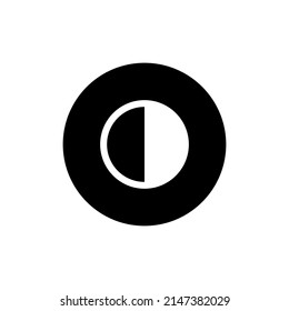 Contrast icon in black round