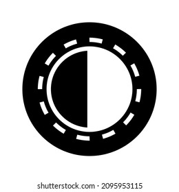 Contrast icon, brightness icon. adjust contrast icon color editable