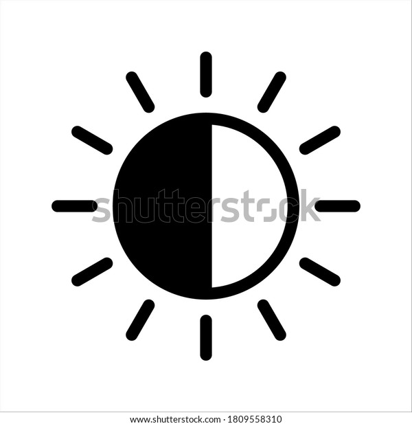 Contrast Icon Brightness Icon Adjust Contrast Stock Vector (Royalty ...