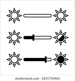 ícone Contraste, ícone brilho. ícone ajustar contraste. Ilustração vetorial de sinais e símbolos.
