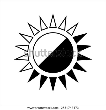 Contrast icon, brightness icon. adjust contrast icon. Signs and symbols vector illustration.