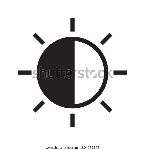 Contrast Icon Brightness Icon Adjust Contrast Stock Vector (Royalty ...