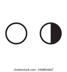 Contrast icon, brightness icon for apps and web sites