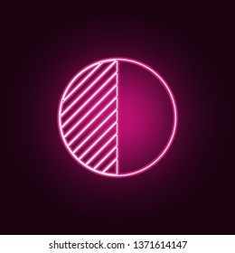 Contrast icon. Elements of Web in neon style icons. Simple icon for websites, web design, mobile app, info graphics