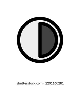 Contrast icon in filled line style about camera, use for website mobile app presentation