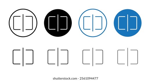 Contrast icon Flat line symbol