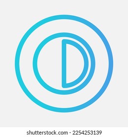Kontrast Symbol im Farbverlauf-Stil über Kamera, Verwendung für Website-Mobile-App-Präsentation