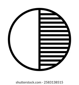 Contrast icon illustration in line style. Perfect for website mobile app presentation. Suitable for any user interface and user experience